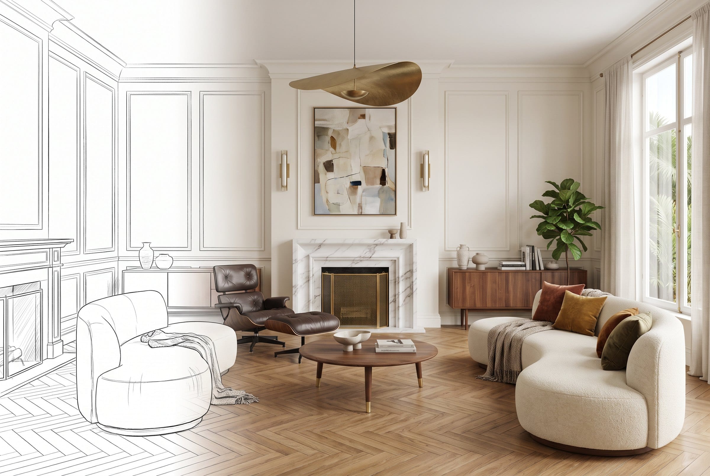 Margaux, contemporary parisian × mid-century modern