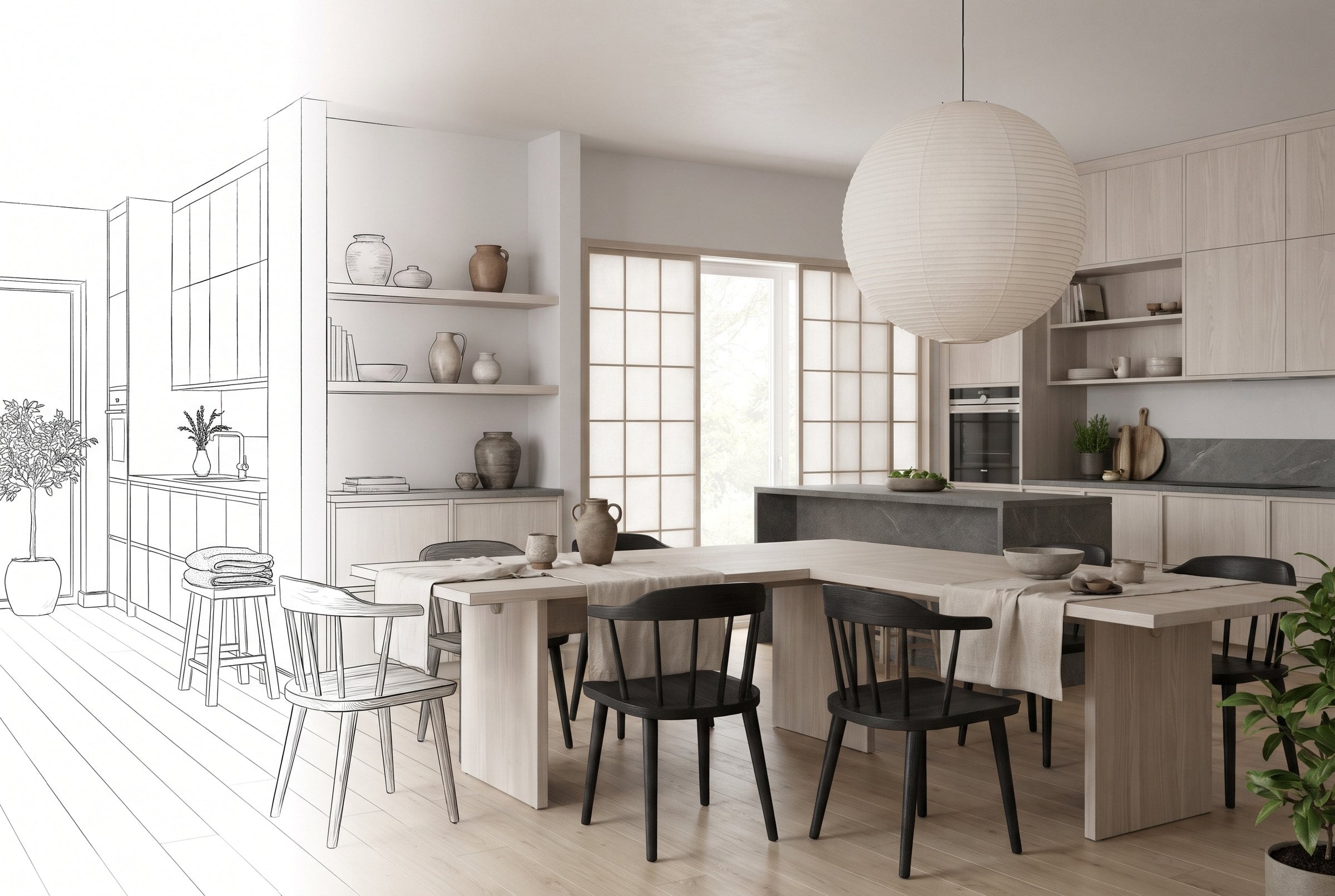 Hana, Dining and kitchen