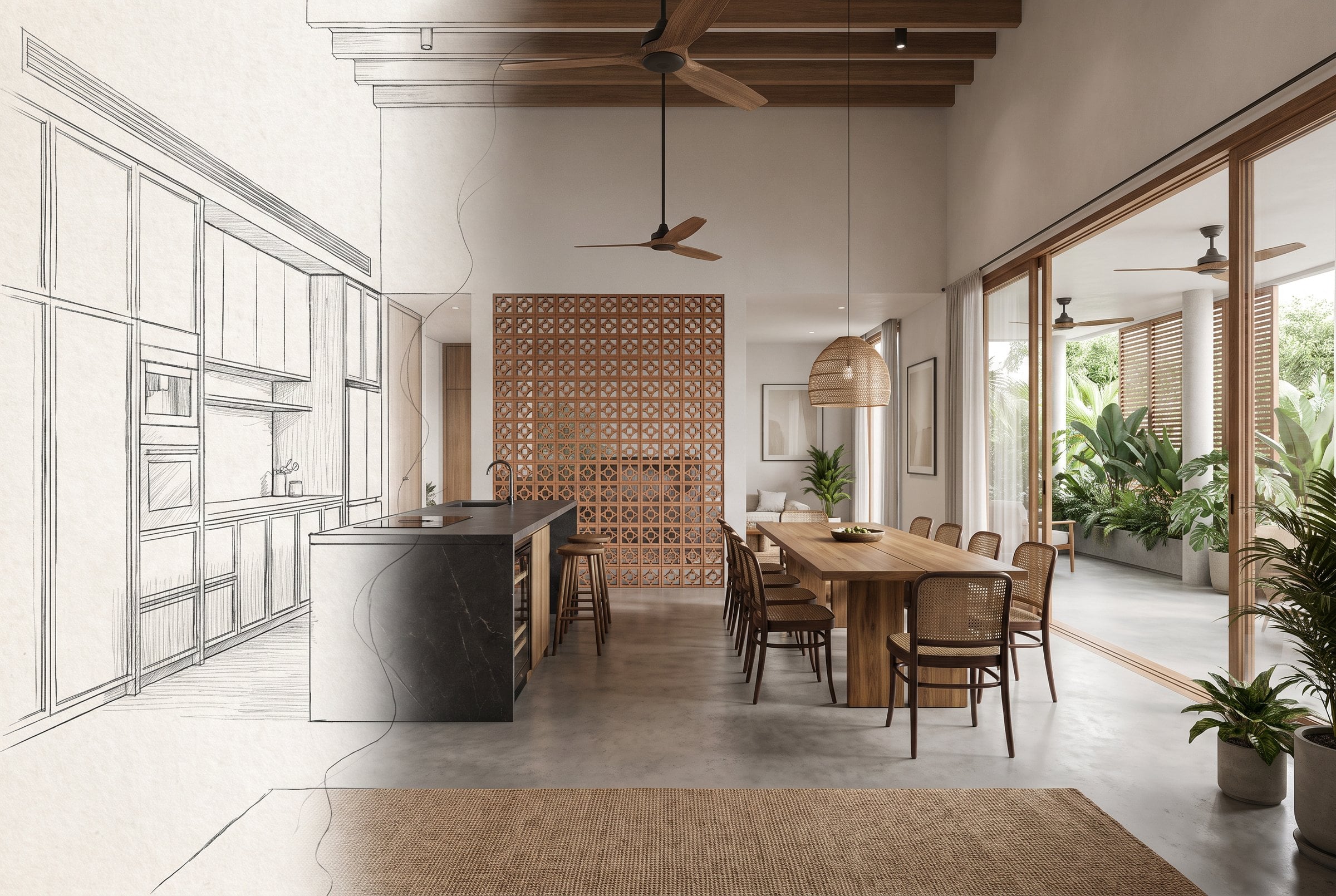 Sorrel, Dining and dry kitchen